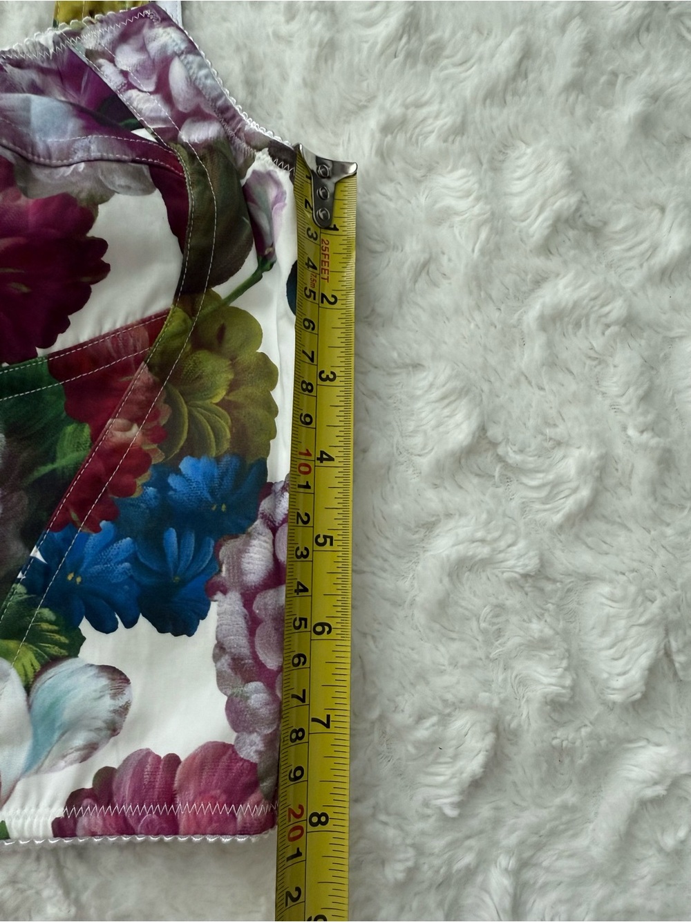Dolce & Gabbana Floral Cotton Bustier Corset Top in Blue, Pink, Yellow and Green - Picture 7 of 12
